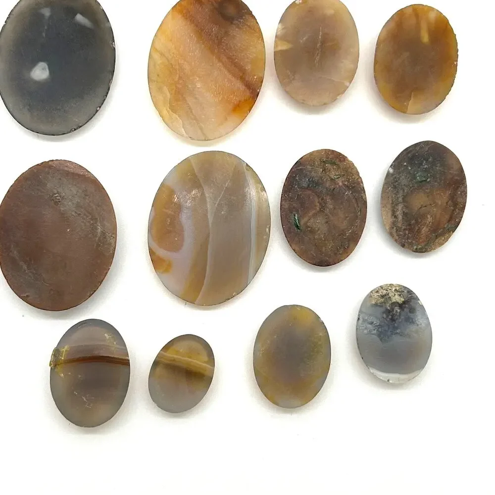 Asssorted Agate Cabochons For Jewely‎ Making Lot of 21